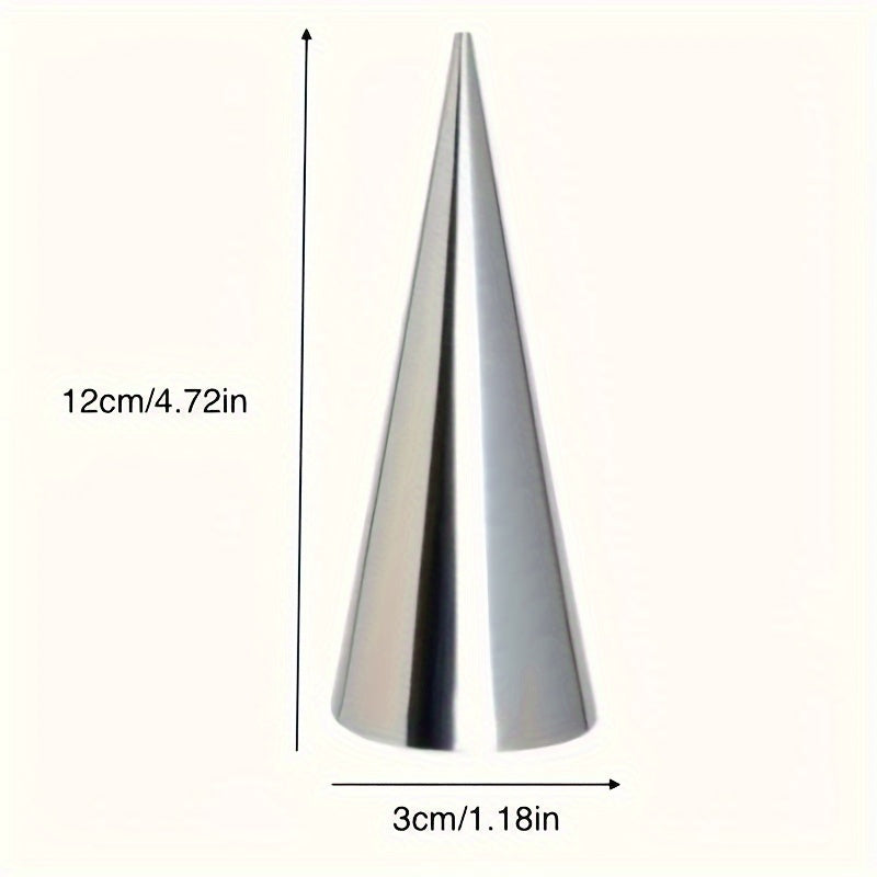 Conical Pastry Molds Set of 8 or 10 Stainless Steel for Croissants Puffs and Bread