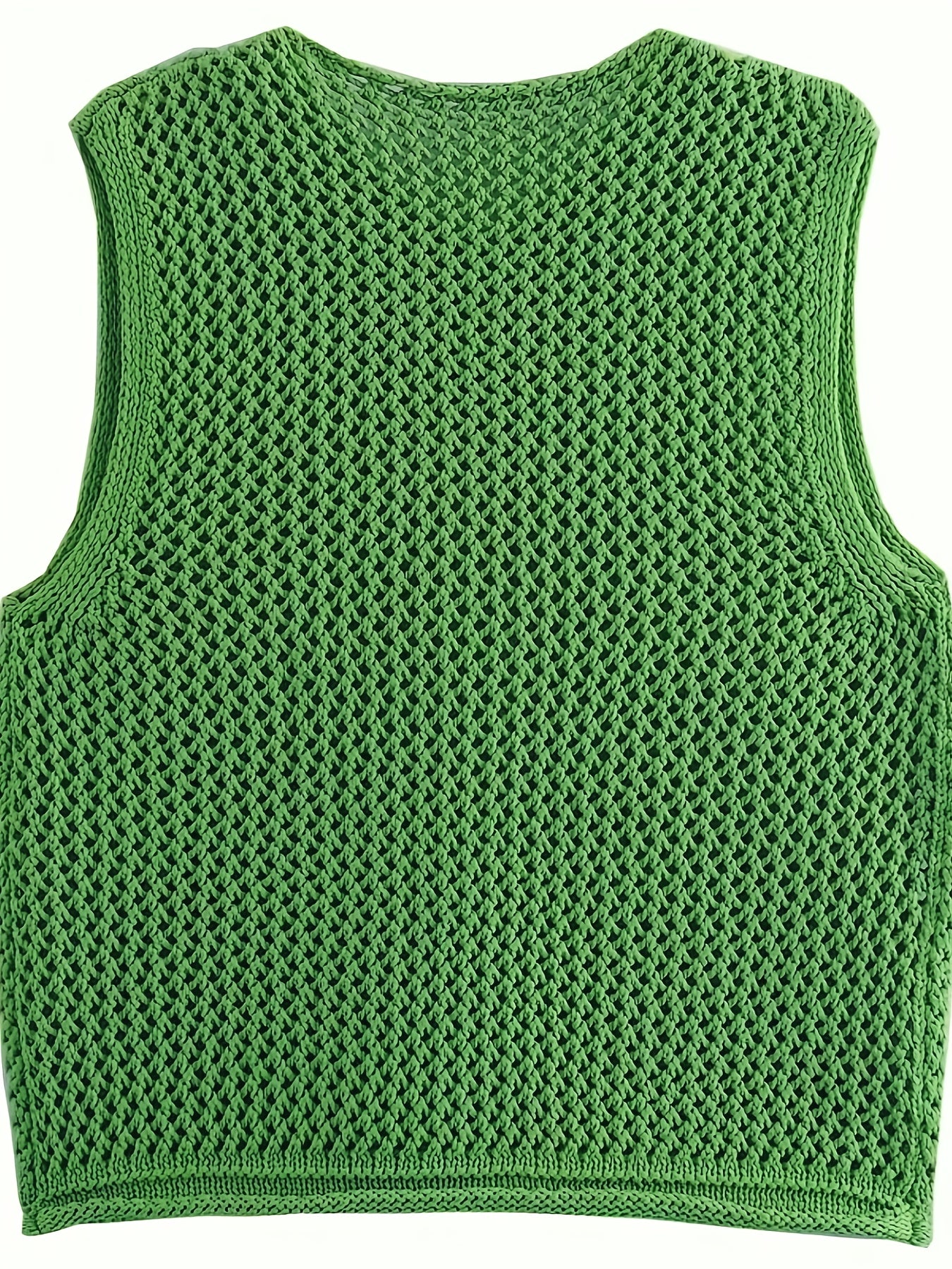 Plus Size Women's Sleeveless Vest Green Lightweight Open Front Pockets
