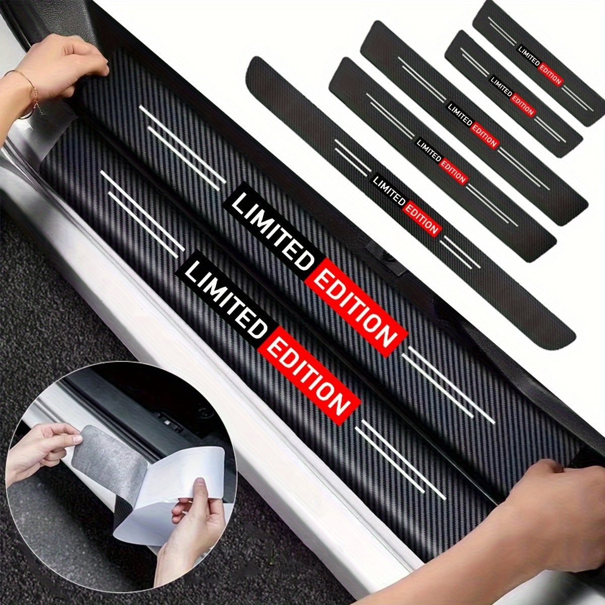 Carbon Fiber Car Door Sill Protectors for Multiple Models