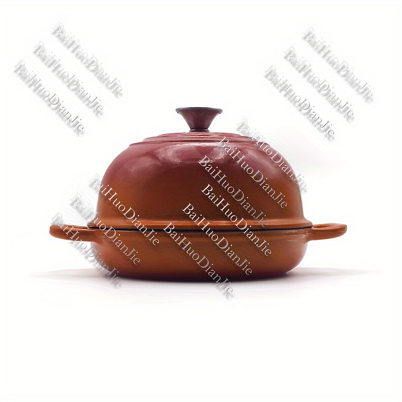 Enamel Cast Iron Loaf Pan with Lid 22.86cm Oven Safe Non-Toxic Durable