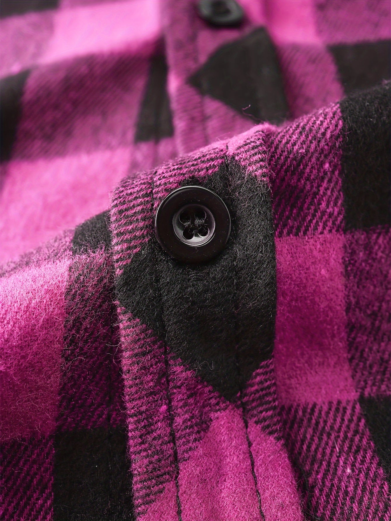 Men's Plaid Polyester Hooded Button-Up Jacket for Casual Sports Style