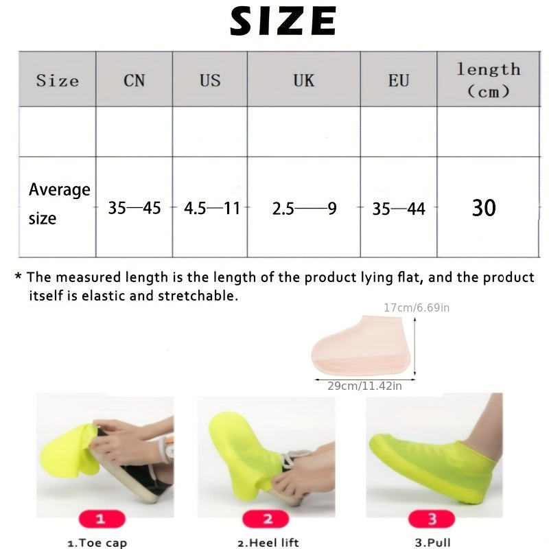 Unisex Waterproof Shoe Covers Durable Rainy Day Boot Protectors