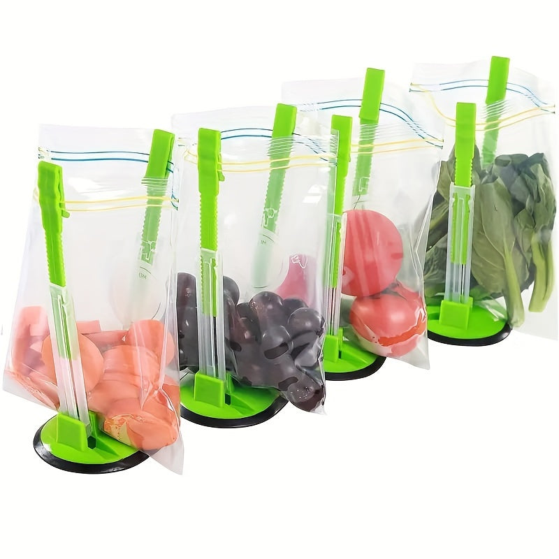 Durable Plastic Baggy Rack Holder for Food Prep and Freezer Bags