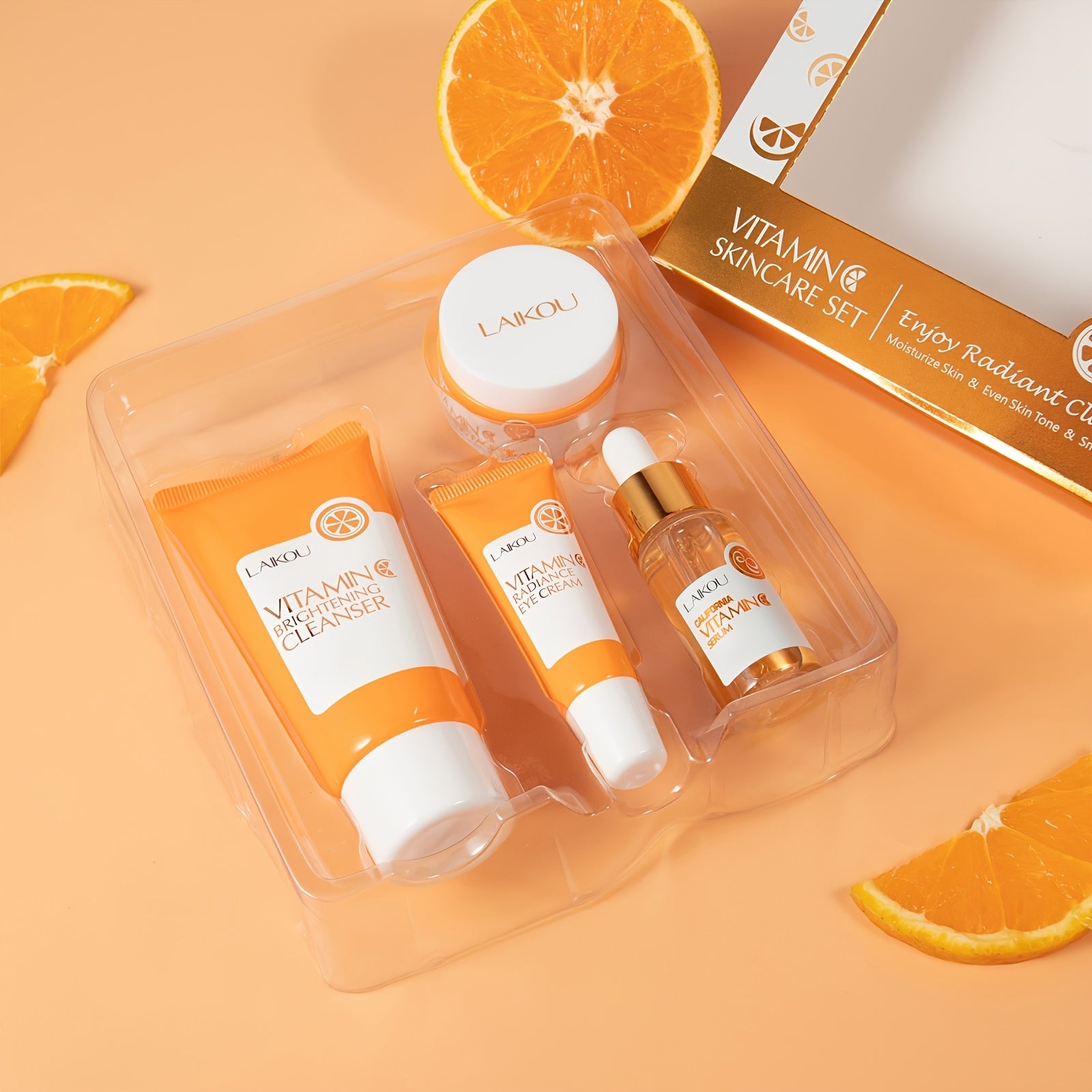 Vitamin C Skincare Gift Set with Hyaluronic Acid for All Skin Types Hydrating Moisturizing