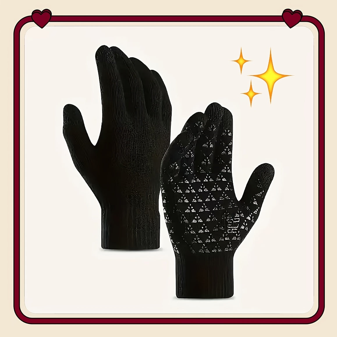 Winter Touchscreen Gloves for Men Women Warm Windproof Anti-Slip Ski Outdoor