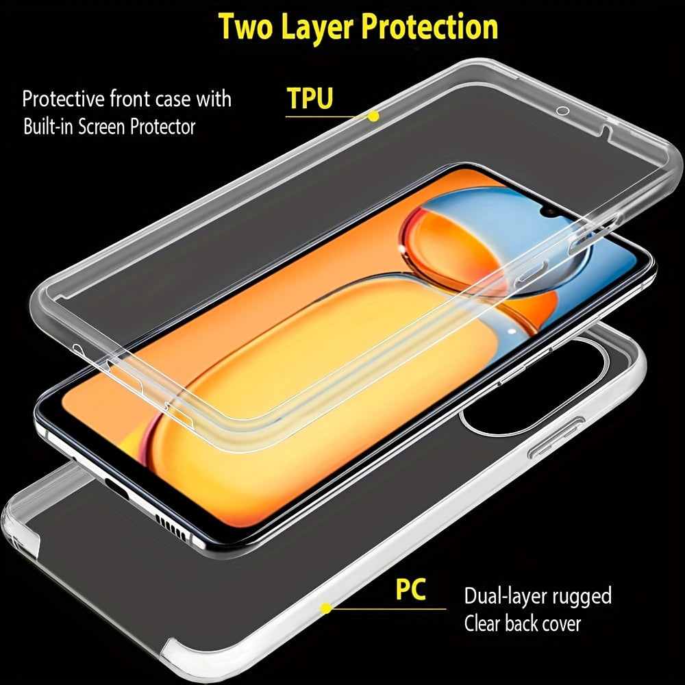 Полный ударопрочный чехол для телефона для моделей Xiaomi Redmi с прозрачной крышкой