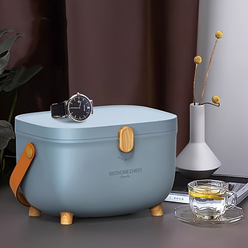 Uy va sayohat uchun qulay tutqichi bo'lgan keng ko'lamli ko'p qatlamli dori tashkilotchisi. Changdan himoyalangan, uy jihozlarini tartibga solish uchun portativ saqlash yechimi.