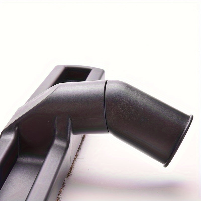 Black Vacuum Cleaner Attachment with Soft Bristles, 360° Rotating Dust Brush