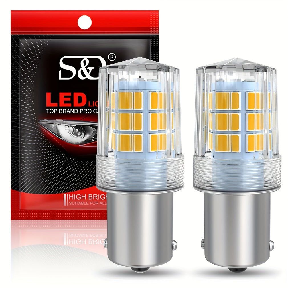 2-Pack LED Brake Light Bulbs for Cars 1156 1157 39 SMD Chips 12V
