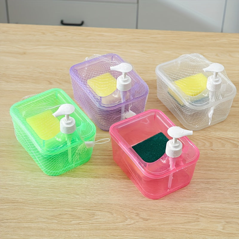 Dispensador automático de jabón para cocina y baño con cepillo para lavar platos