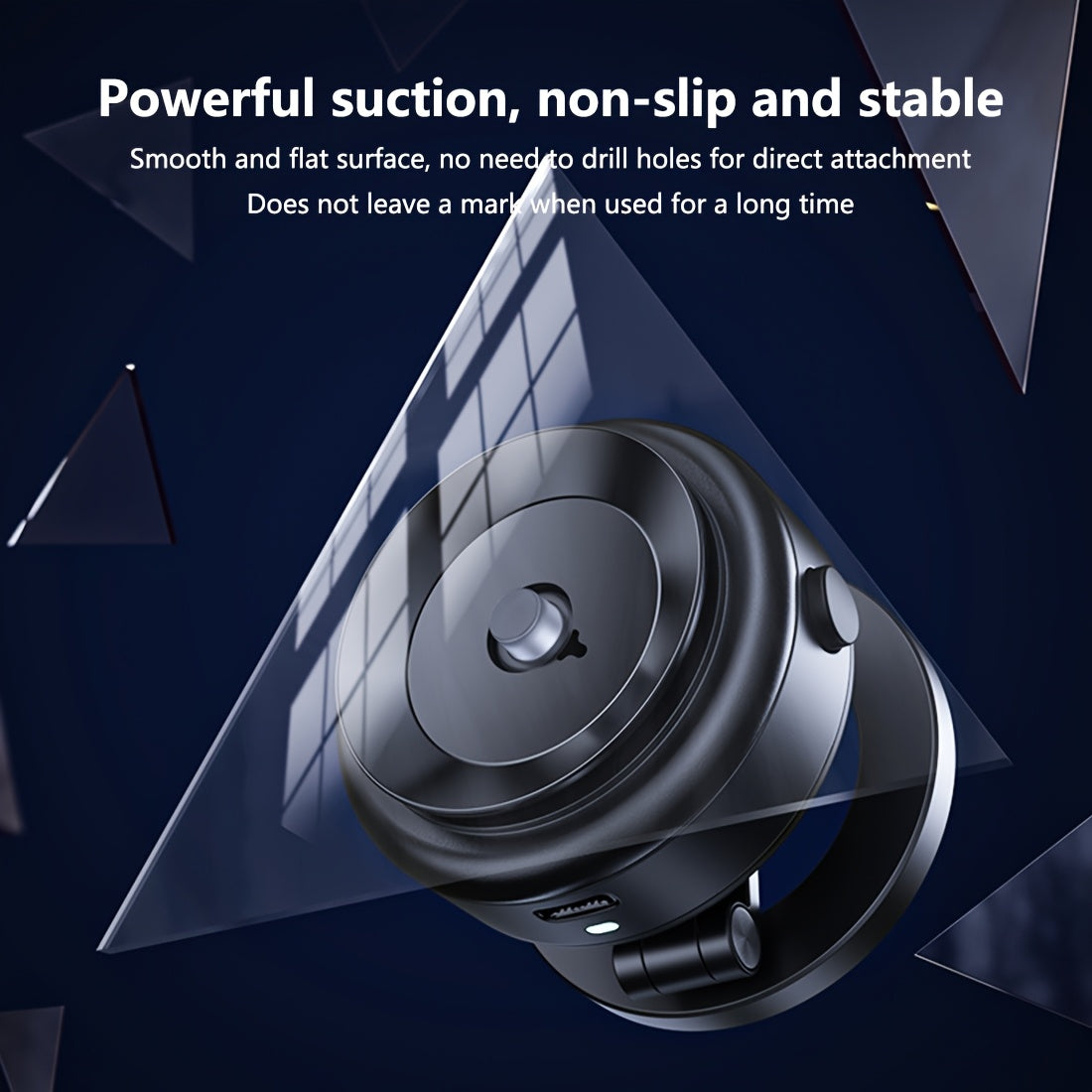 Qorong‘u kulrang magnitli avtomobil uchun o‘rnatish, 360° aylantirish imkoniyatiga ega, alyuminiy qotishma bilan sozlanadigan telefon tutqich, iPhone va Android uchun