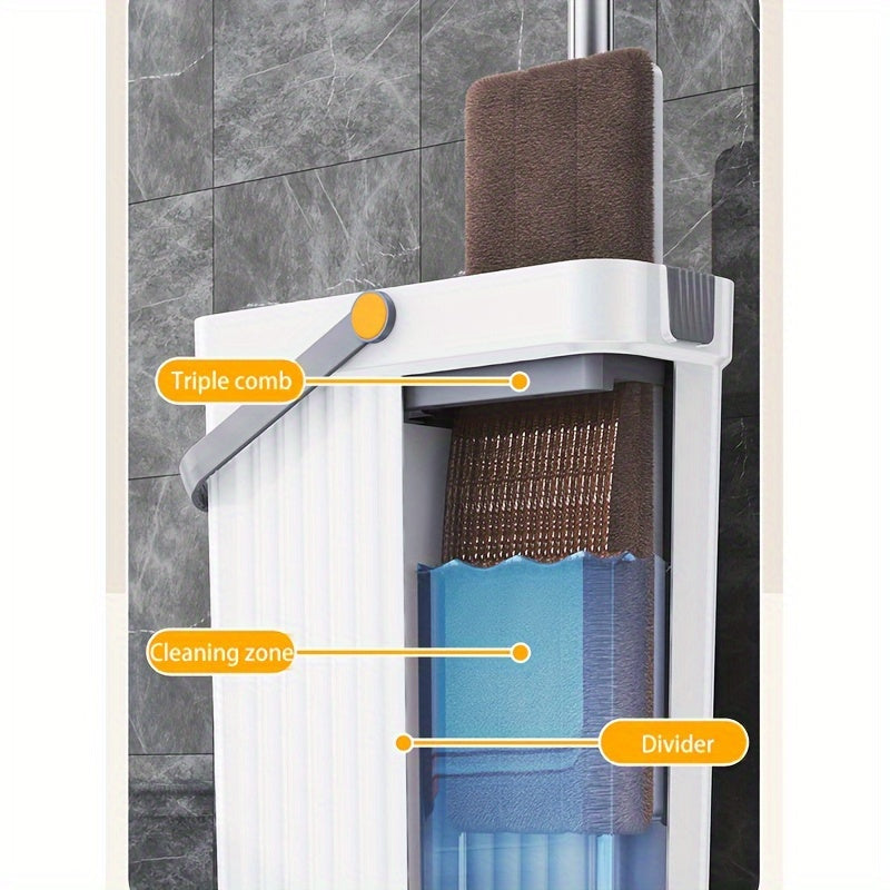 Multi-Surface Mop Cleaner Set 7x kattalashtiruvchi metall tutqich, kova va 2 ta mikrofiber mato bilan ta'minlangan. Oshxona, hammom, yotoqxona va mehmonxona uchun mukammal bo'lib, bu to'plam elektr energiyasidan foydalanmasdan qo'lda ishlaydi.