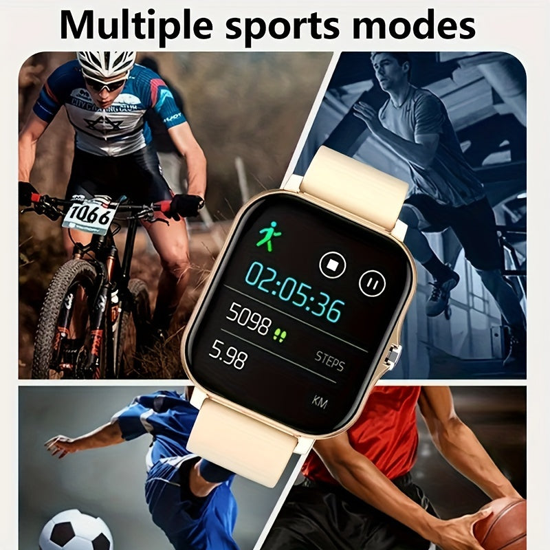 Men Women 1.83 Inch Full Touch Sports Smartwatch with Wireless Calling Motion Tracking Music Control