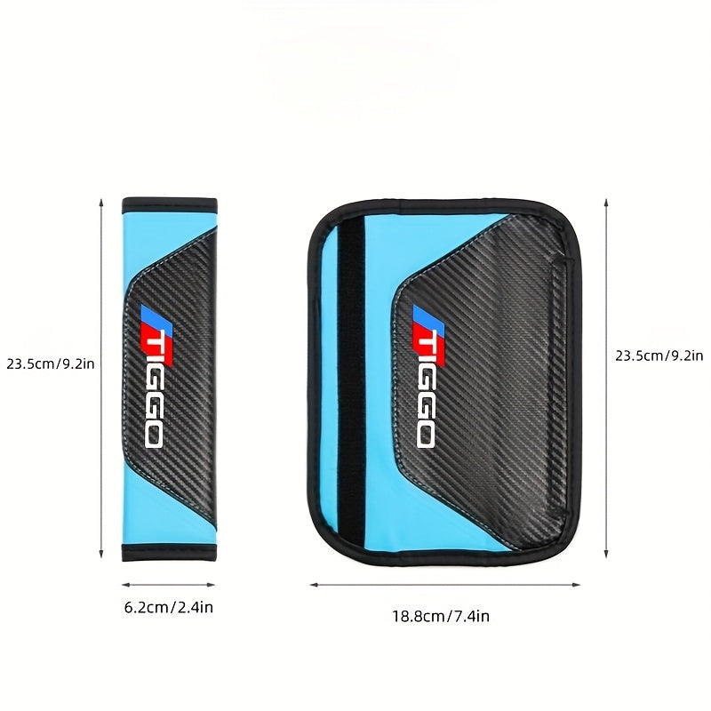 Universal Carbon Fiber Safety Belt Shoulder Strap Cover for Car Seat Belt