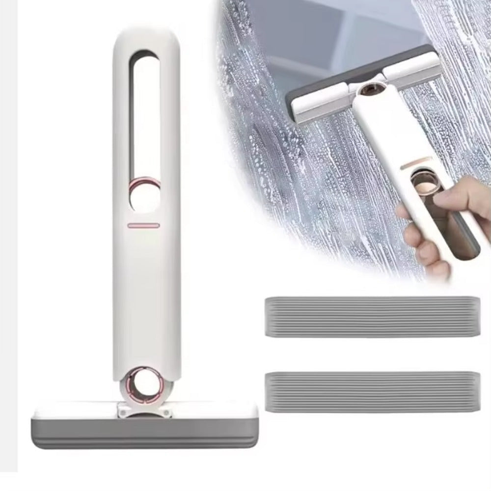 Set de mini trapeador portátil con cabezal de esponja ultraabsorbente para baño, cocina y ventanas