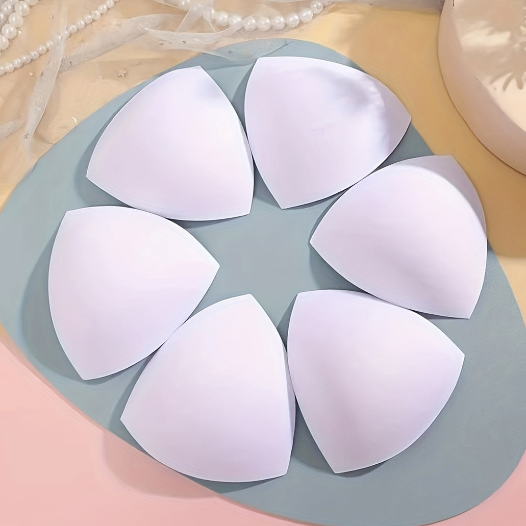 Women's Invisible Triangular Sponge Bra Pads Set for Support and Enhancement