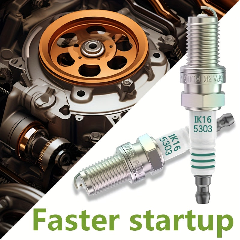 4 IK16 5303 Premium U Shaped Ceramic Spark Plugs, Enhance Ignition, Performance