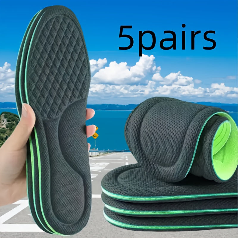 5 Pairs Men Women Sports Insoles EVA Cushion for Mountain Climbing Travel Outdoor