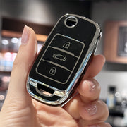 Durable TPU Key Fob Cover for Vehicle with Lock Unlock Trunk Panic Symbols