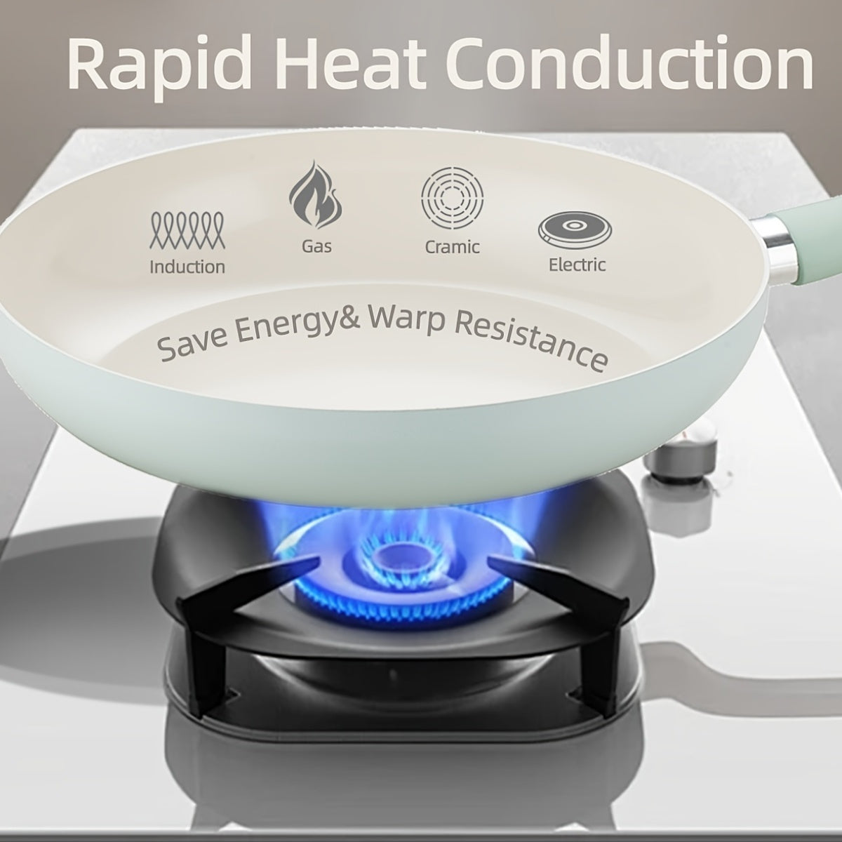 3 ta keramika yopishqoq alyuminiy idishlar to'plami, PFOA va PFAS dan xoli. 20.32 sm, 24.13 sm va 27.94 sm o'choq qovurish panalari, sog'lom ovqat tayyorlash uchun yumshoq tutqichlar bilan. Oshxona idishlari va qozonlar to'plami uchun mukammal.