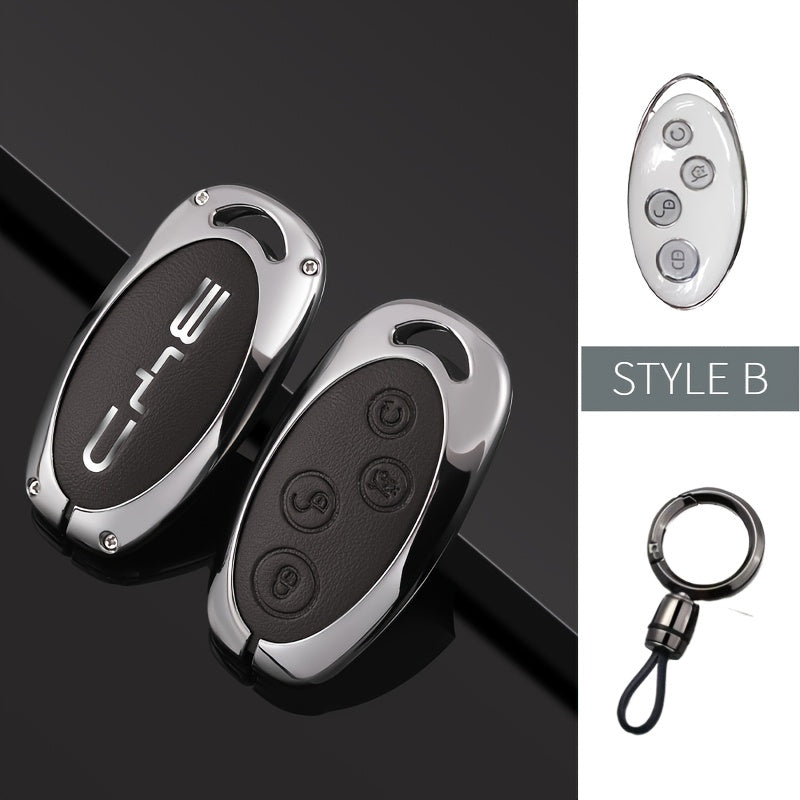 Universal Faux Leather Car Key Cover Protective Case with Anti-Drop Feature