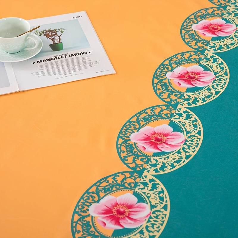 Traditional Chinese Peony Floral Bed Skirt with Lucky Bee Accents 100% Polyester