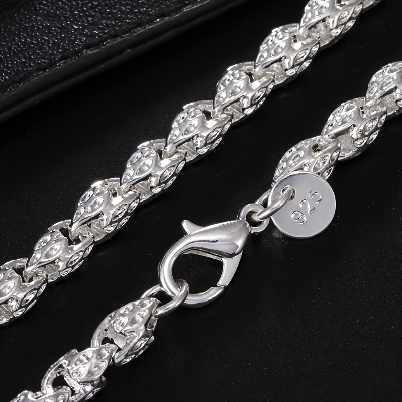 Sterling Silver Bohemian Snake Chain Necklace for Women or Formal Wear