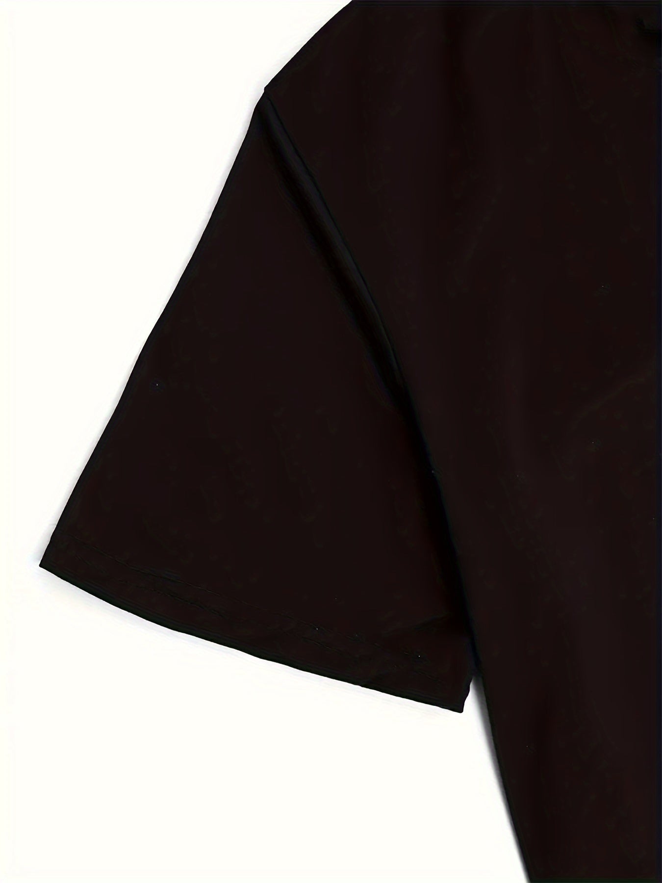 Plus Size Women's Black T-Shirt with White Dandelion and Dragonfly Print