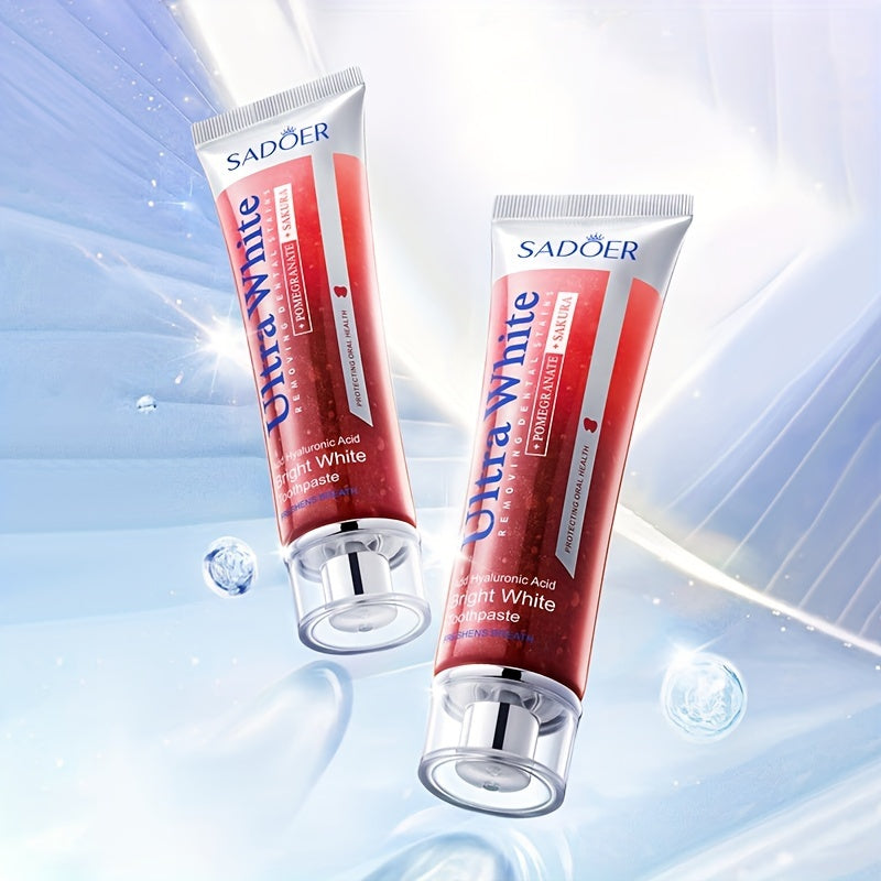 Whitening Toothpaste for Adults Floral Pomegranate Sakura Fresh Breath Fluoride-Free