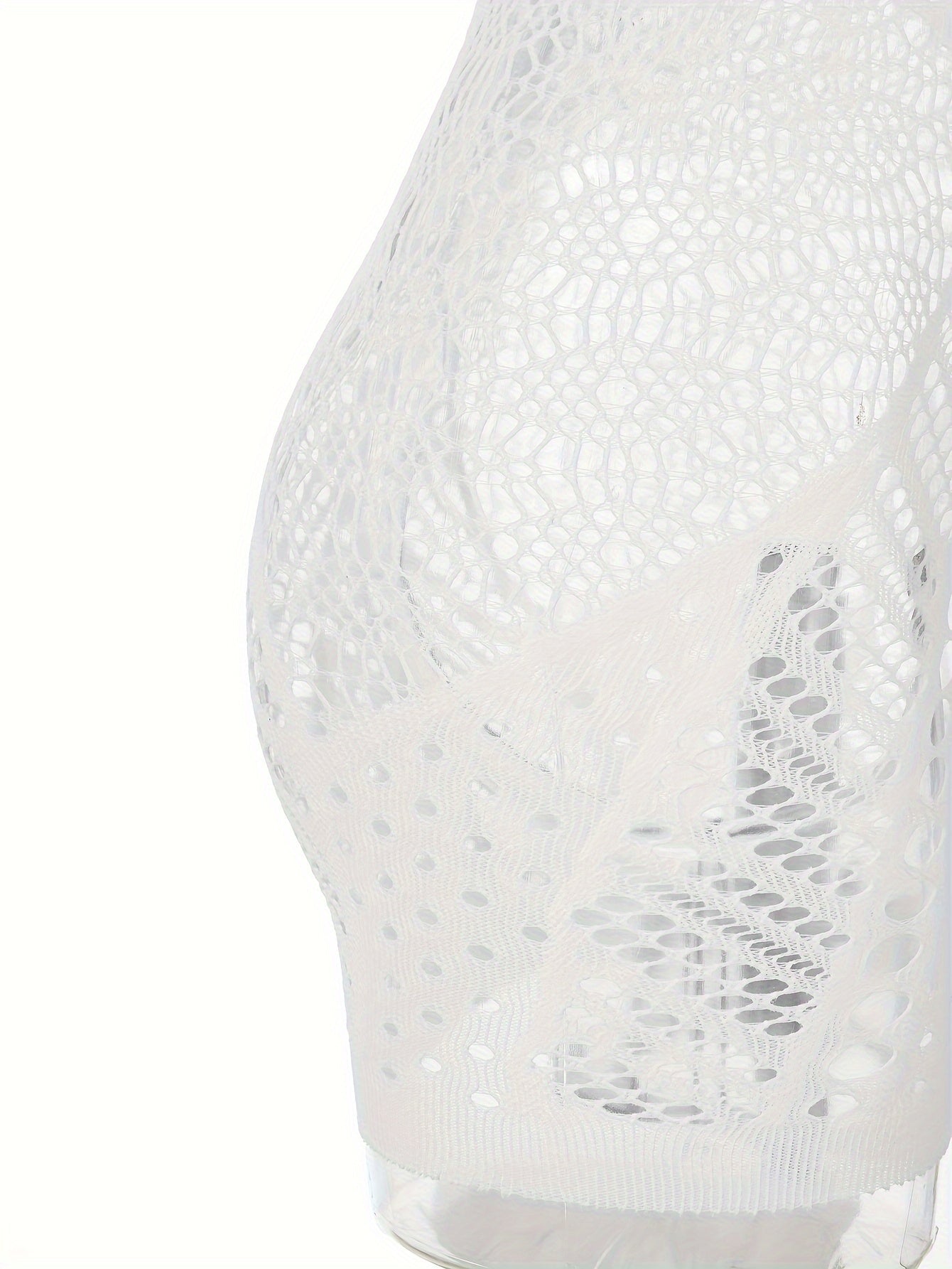 Adult Lingerie Lacy Sexy Dress with Embellishments Knit Fabric Low Support