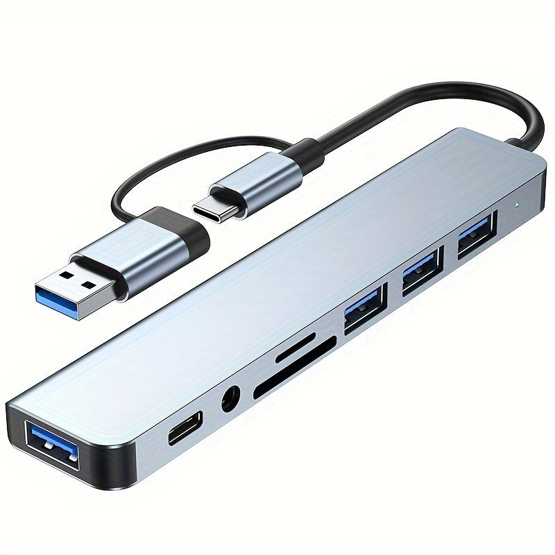 High Speed USB C Hub with 4 USB Ports SD TF Card Reader and 3.5mm Audio Output