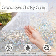 Privacy Window Film UV Blocking 3D Crescent Design Self-Adhesive Heat Control