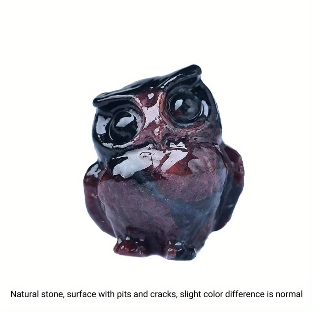Crystal Carved Owl Figurine for Home Decor and Gift