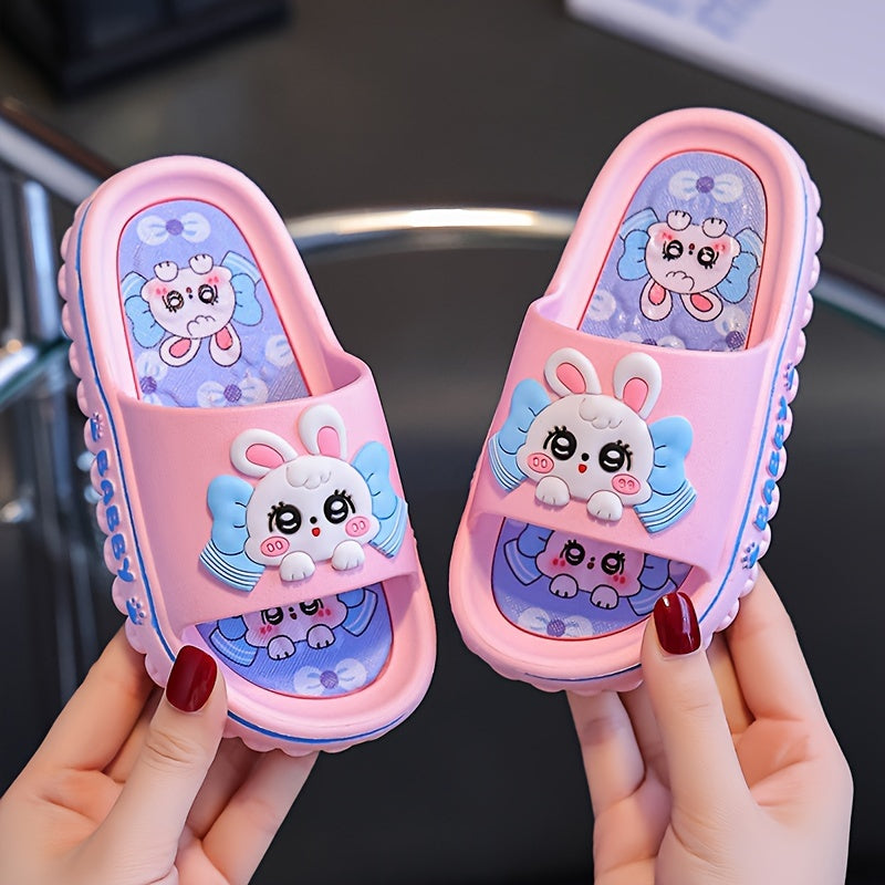 Kids' PVC Bunny Slippers Non-Slip Indoor Outdoor Comfortable for Boys and Girls