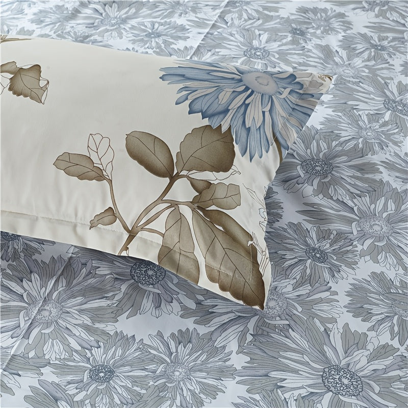 Printed Pillowcase Soft Breathable Modern Style Single or Pair Bedding Accessory