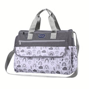 Cloud Print Shoulder Bag for Moms Large Capacity Versatile Crossbody Travel Diaper Bag