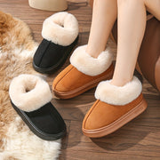 Women's Solid Color Home Shoes Comfortable Non-Slip Warm Indoor Slippers