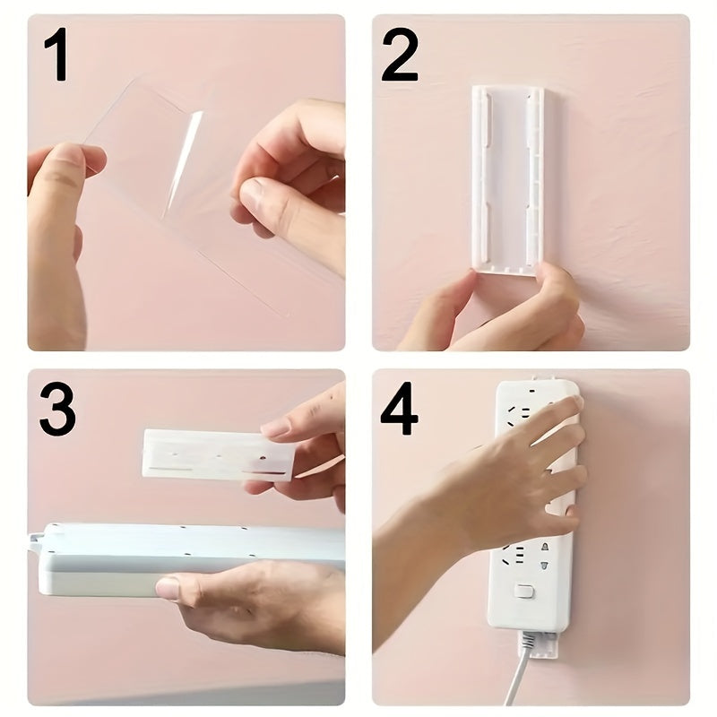 Ganchos de pared autoadhesivos para almacenamiento organizado sin marcas ni daños, pack de 4