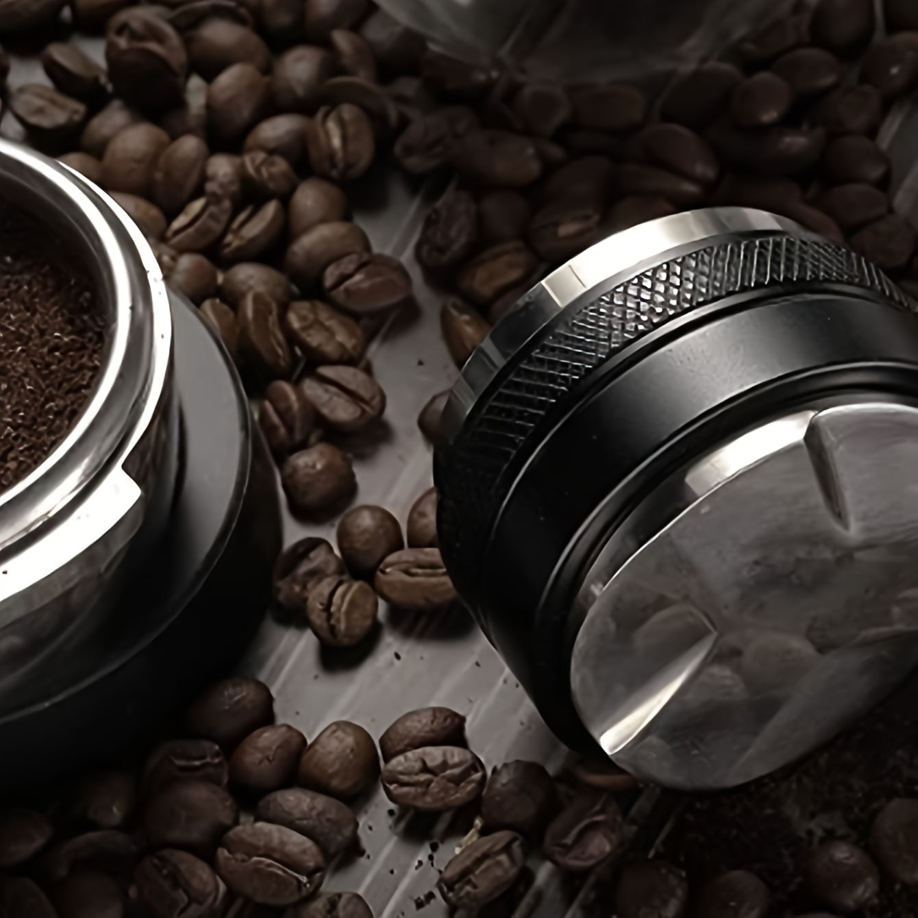 Adjustable Depth Coffee Tamper and Leveler 51/53/58mm for Espresso Machines