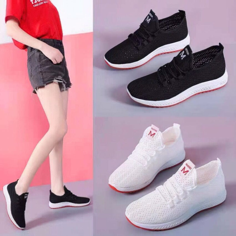 Women's Lightweight Slip-On Sports Shoes with Non-Slip Soft Sole and Breathable Fabric Upper