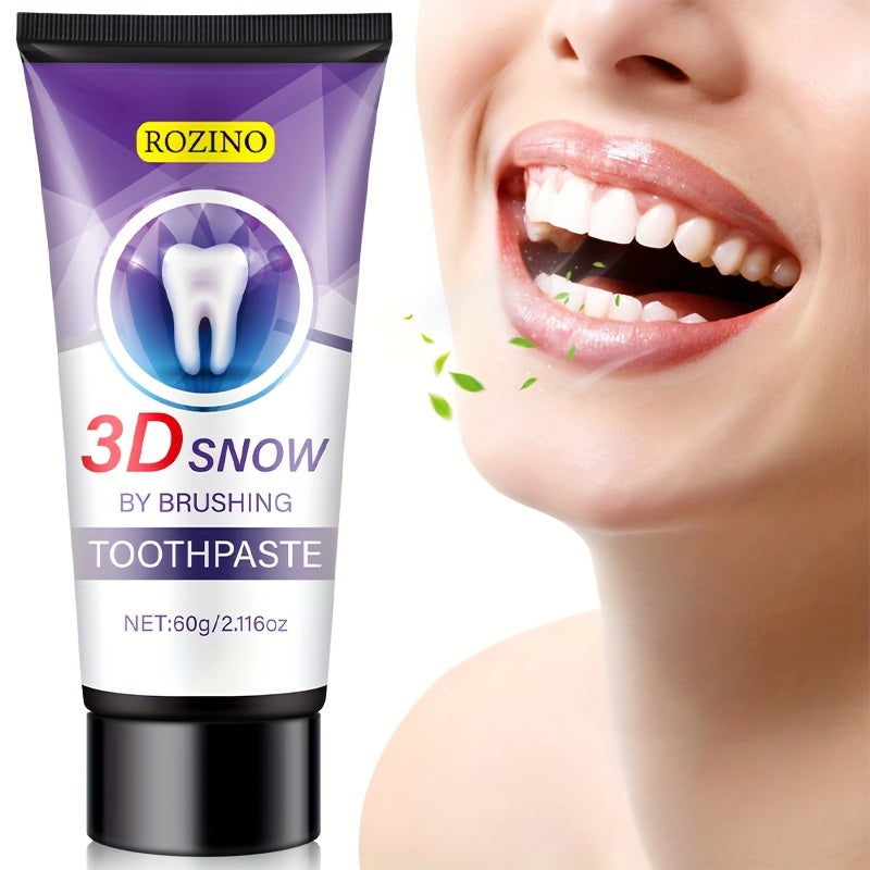 3D Snow Toothpaste Whitening Brightening Freshening Breath Gums Protection 60g