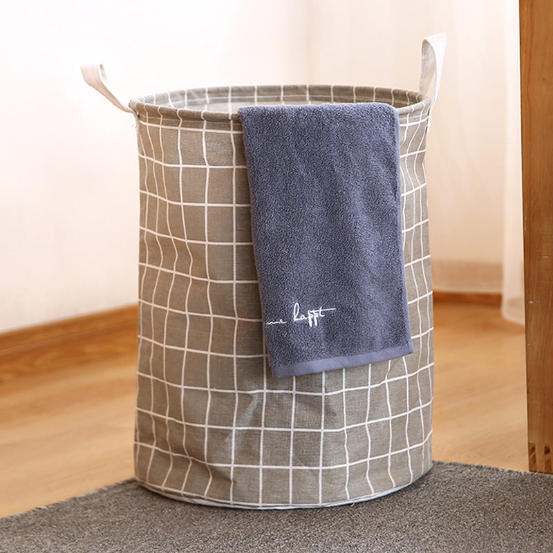 Round Laundry Basket with Storage Bucket for Dirty Clothes Portable Hamper