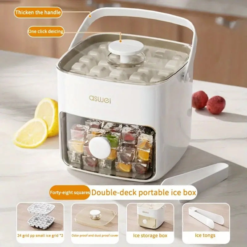 Hacedora de hielo manual duradera de doble capa para fiestas familiares