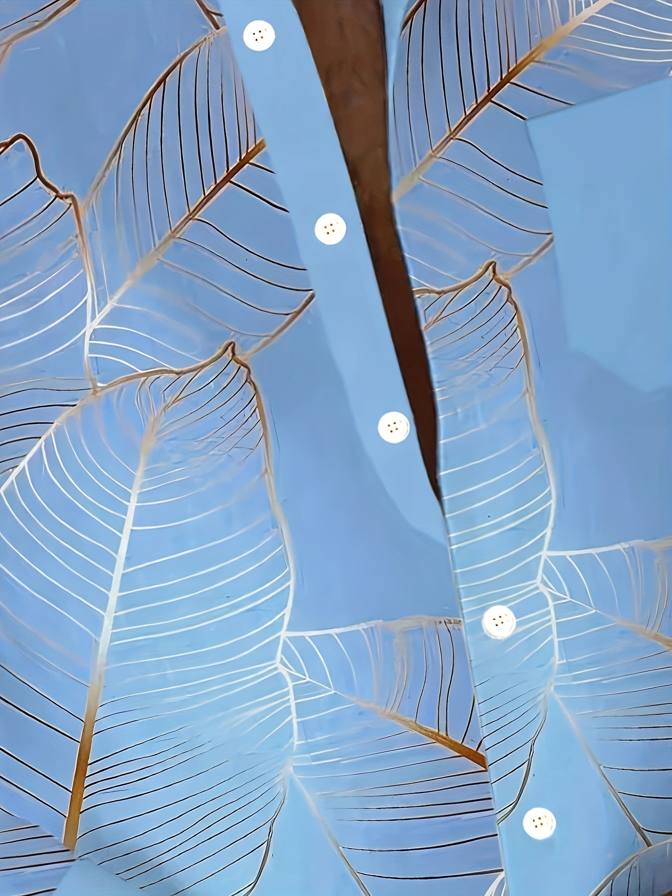 Men's Tropical Leaf Gradient 3D Print Long Sleeve Shirt Polyester Plus Size Vacation