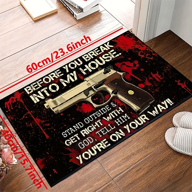 Portable Welcome Mat with Anti-Slip Design for Indoor Outdoor Entryway Decor