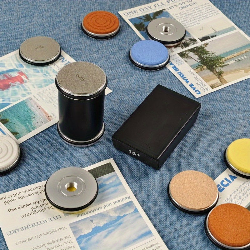 2025 2 Herramienta de afilado de ángulo, afilador de varias piezas para uso en cocina exterior