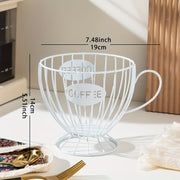 Stylish Wall Shelf for Coffee Capsules Snacks Candies Kitchen Countertop