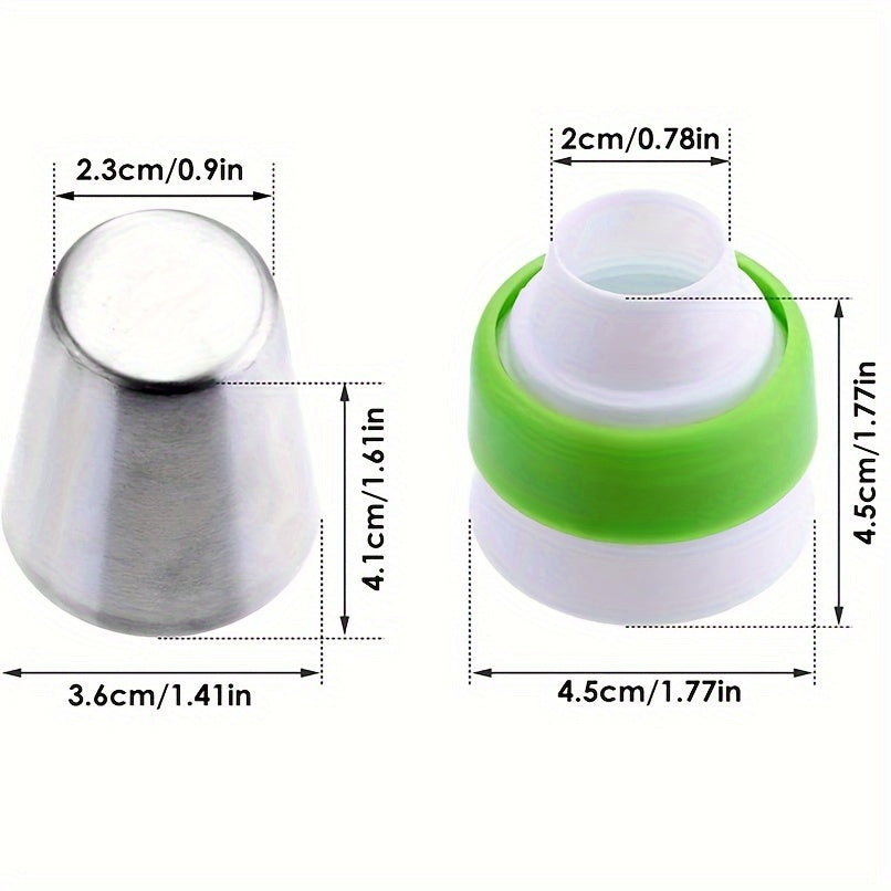 Christmas Cake Decorating Kit Stainless Steel Piping Tips Pastry Bag