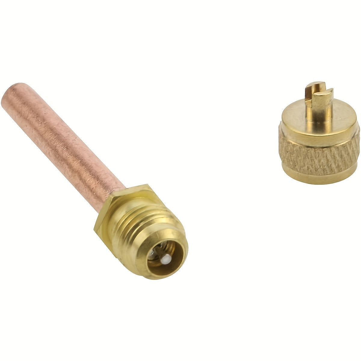 Set of 10 Brass Access Valves for Refrigeration and Air Conditioner, 6.3cm