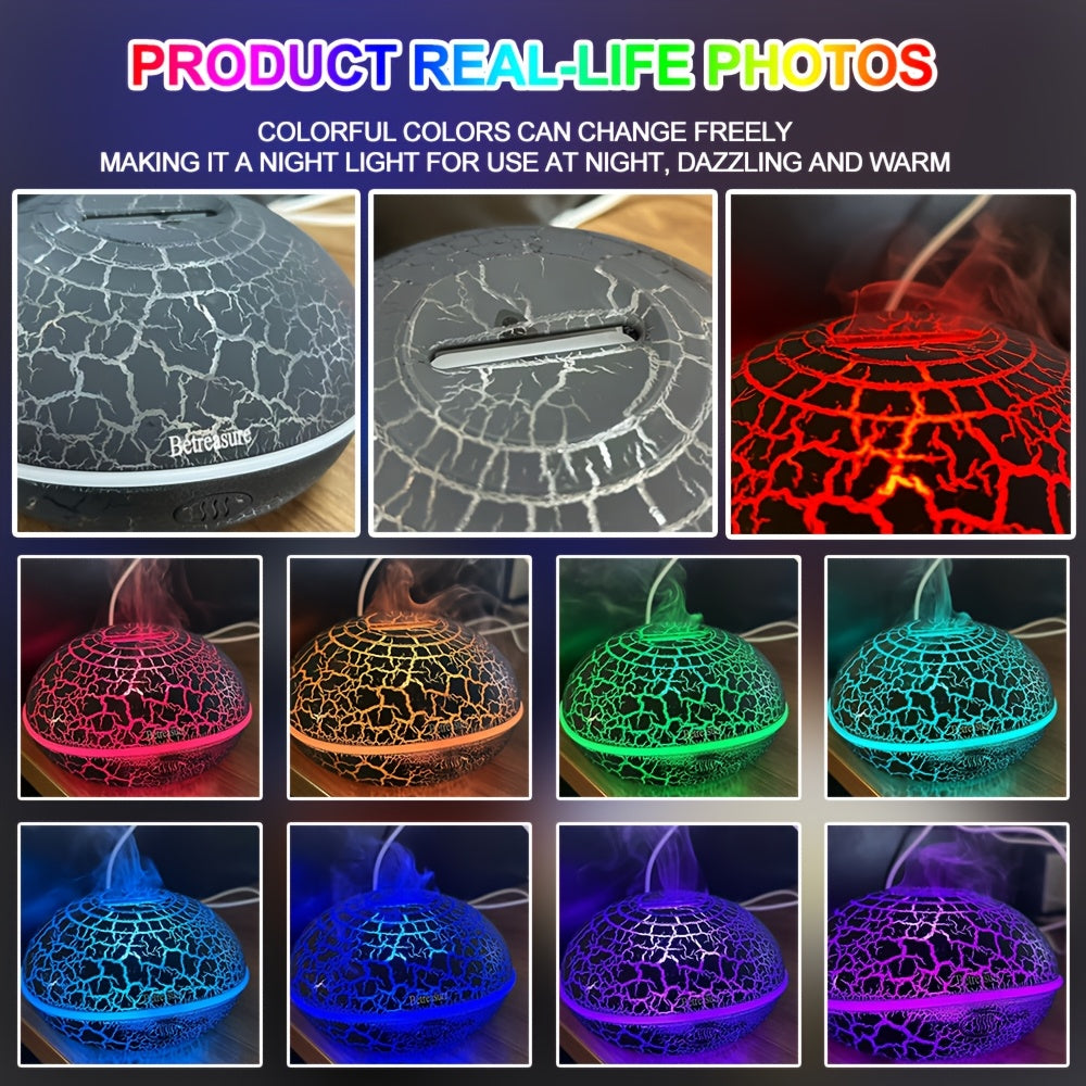 Aromatherapy Diffuser 200ml Iridescent Mist Flame Effect Auto Shut-Off